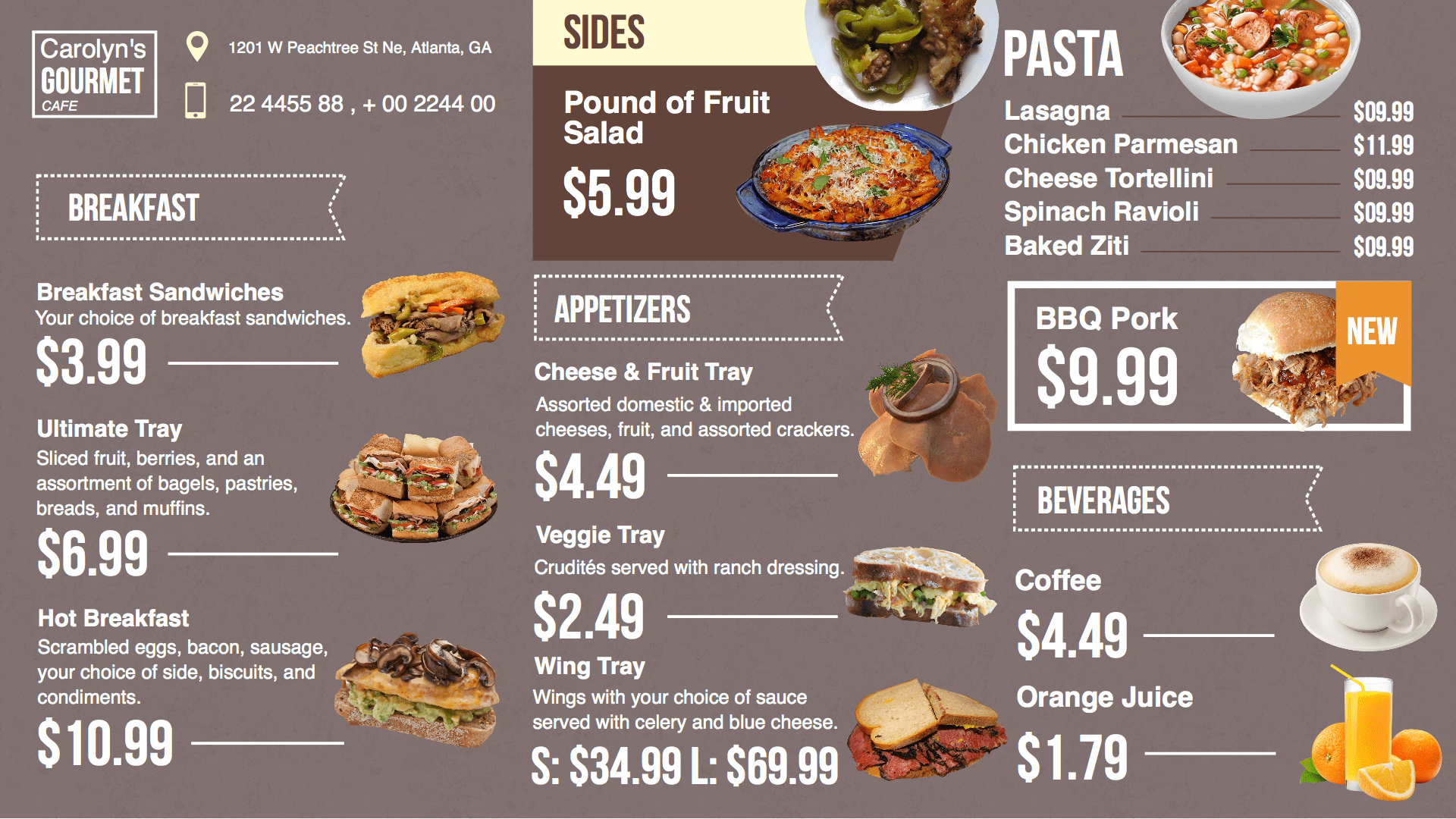 Menu Board Fellice s Glass Supply